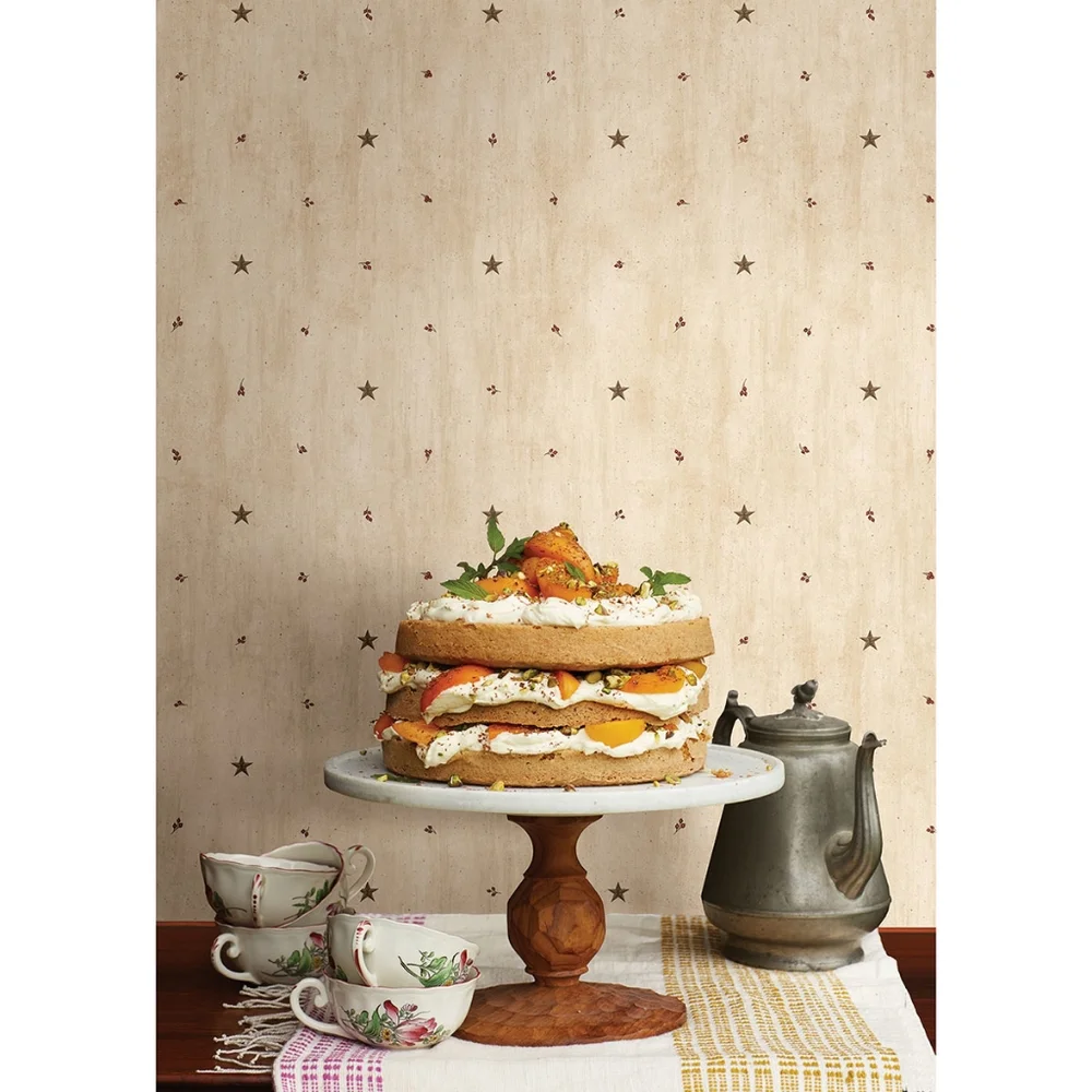 Wallpaper Bryndle Beige Barnstar & Sprigs Country